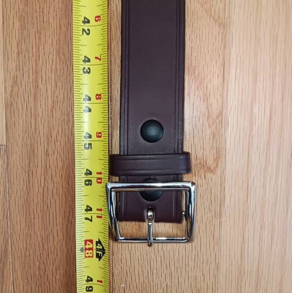 Boston Leather Mens Leather 42 Waist. 1 3/4 Wide. Total Including Buckle 47 Inch - Picture 1 of 10
